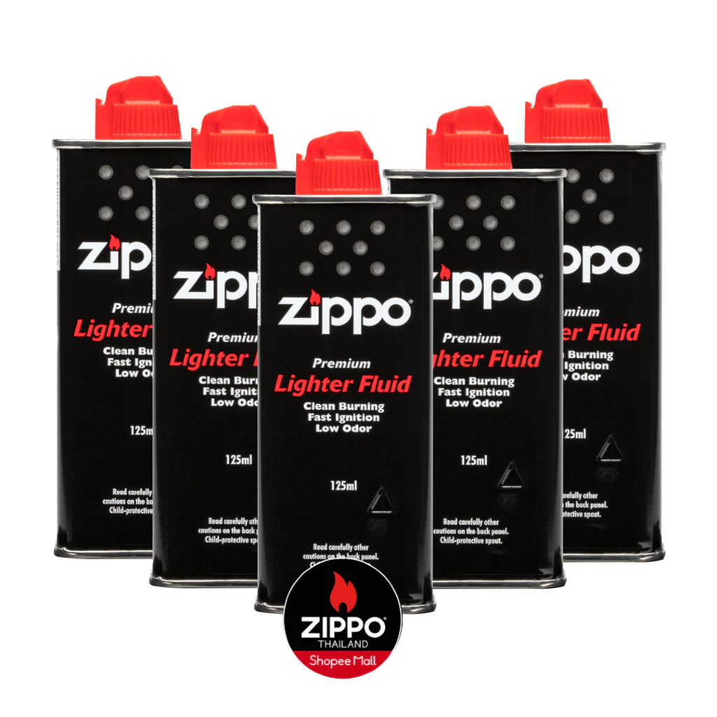 น้ำมัน Zippo ขนาด 4 ออนซ์ (125 ml.) จำนวน 5 กระป๋อง 5 cans of Zippo fluid