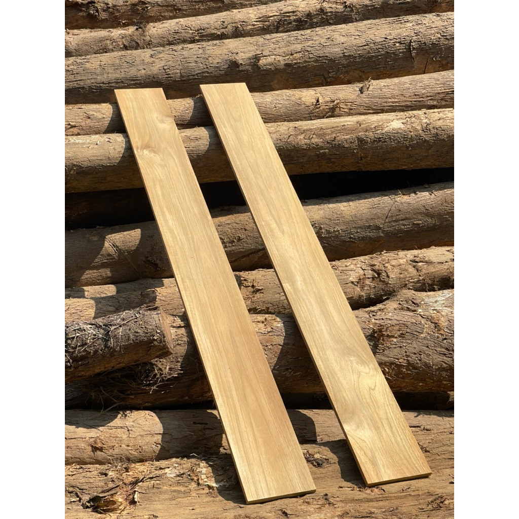 ไม้สักแผ่น ราคาถูก กว้าง 4-6นิ้ว ยาว 1.5เมตร หนา1.3ซม. รีดไสทั้ง2ด้านพร้อมใช้งาน