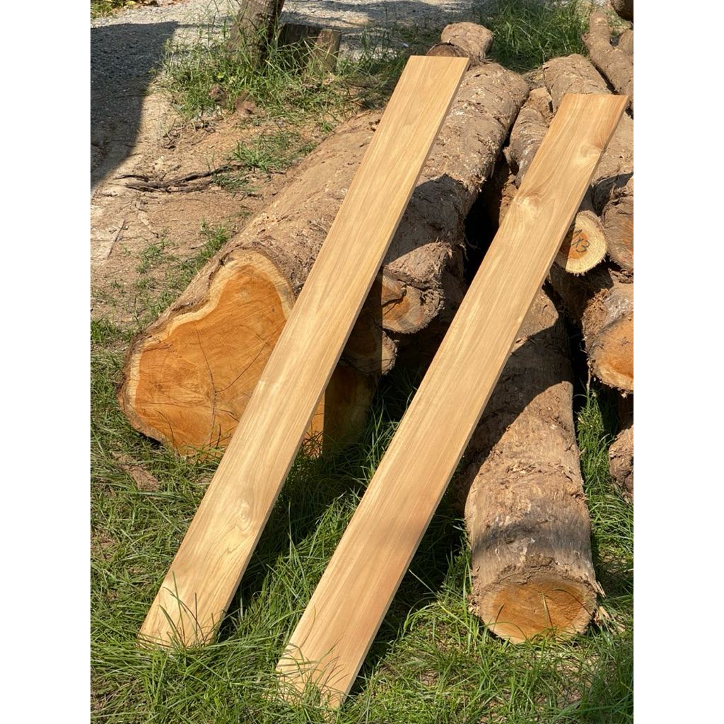 ไม้สักแผ่น ราคาถูก กว้าง 4-6นิ้ว ยาว 1.5เมตร หนา1.3ซม. รีดไสทั้ง2ด้านพร้อมใช้งาน - รูปที่ 4