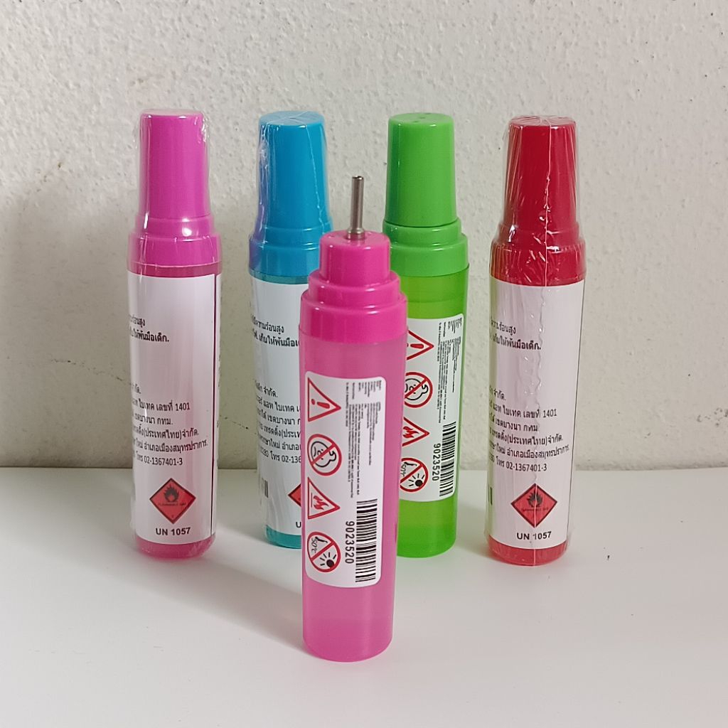 แพ็คคู่! 2 ขวด 30 บาท แก๊s เติมไฟแช็ค ขนาดพกพา แก๊สสำหรับเติมไฟเช็ค 18 ml