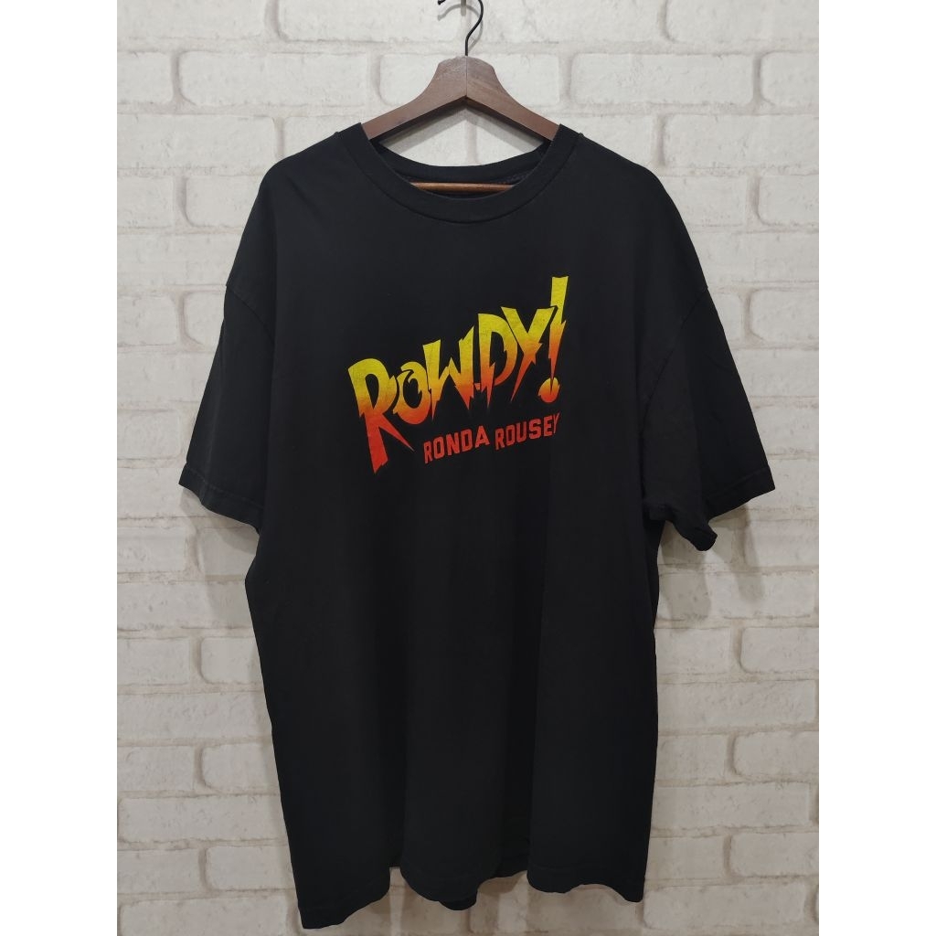 (Z37) เสื้อยืด ROWDY! Ronda Rousey แท้ ไซซ์ XL อก 48" ยาว 32"
