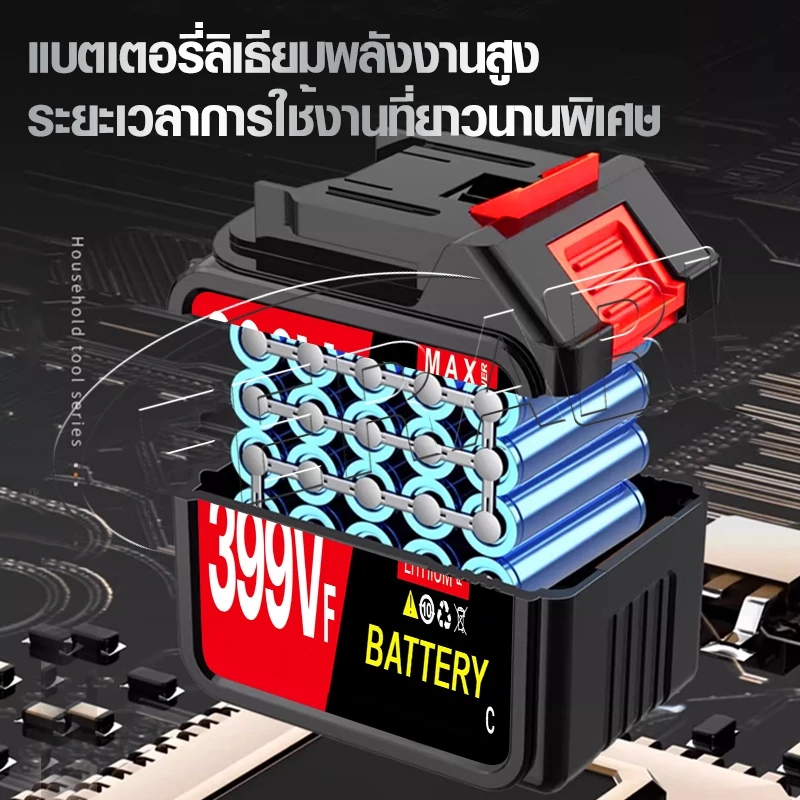 เครื่องเป่าลมไร้สาย 2-in-1 เป่าลม-ดูดฝุ่น 3900W ลมแรง thumbnail 6