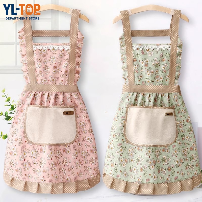 ผ้ากันเปื้อน อัพเกรดใหม่ - ผ้าใบกันน้ำ/น้ำมัน - สำหรับครัว/คาเฟ่/ทำอาหาร G3031
