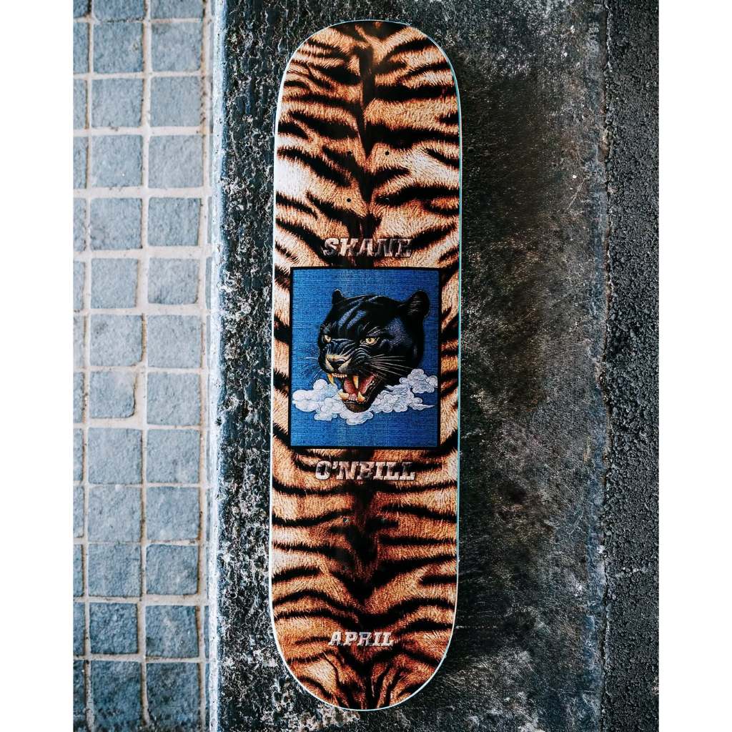 April Shane O'Neill Leopard Skateboard Deck