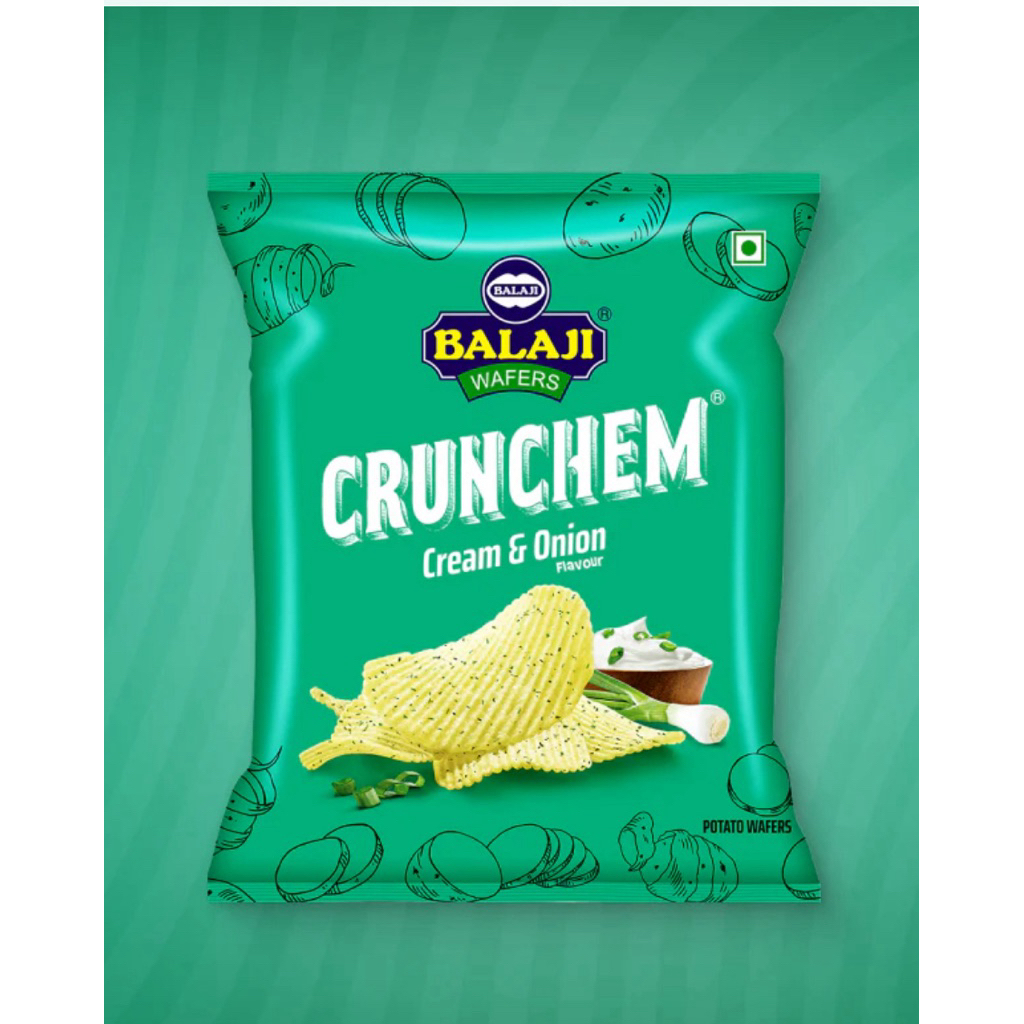 [พร้อมส่ง] Balaji wafer Crunchem sour cream&onion/Simply Salted/Tomato Twist/Rumbles/Chaat Chaska/Chili Tadka/Masala