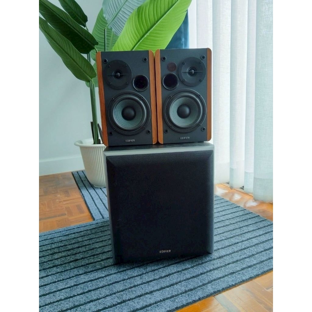 Edifier R1280DBs (มือสอง) สีน้ำตาล ลำโพงบลูทูธ