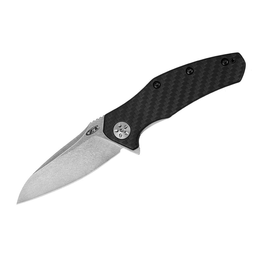 มีดพับ Zero Tolerance 0770CF Assisted Flipper S35VN Stonewash Blade, Carbon Fiber Handles