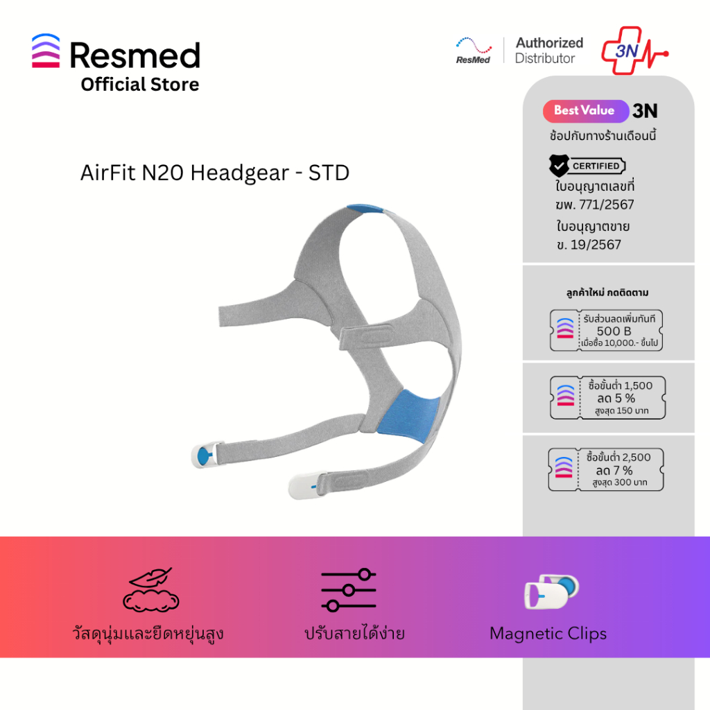 AirFit N20 Headgear - STD (N-63561)