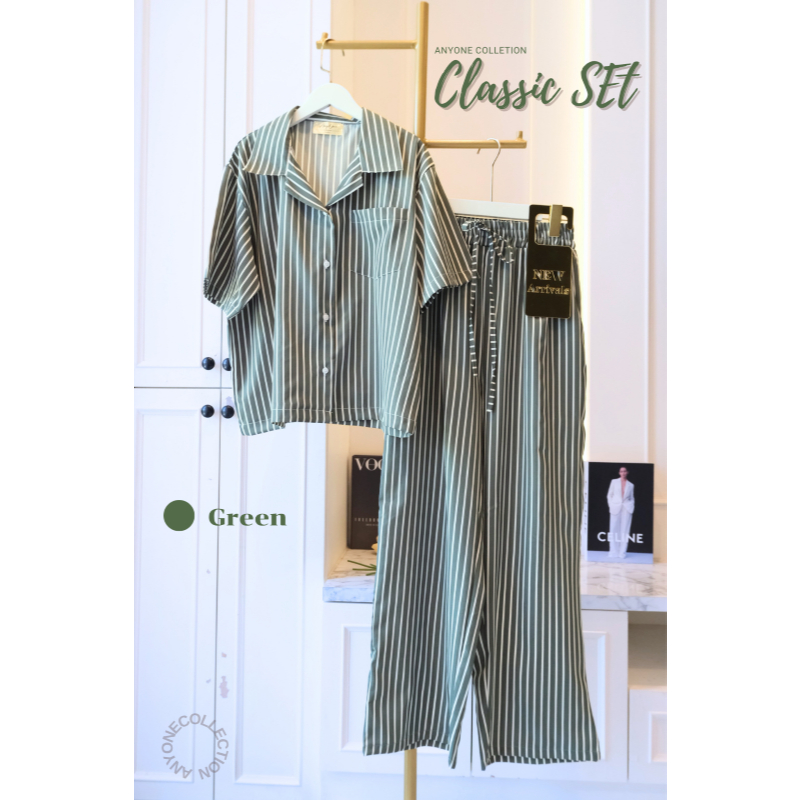 ชุดเซ็ทเสื้อ+กางเกง ✨𝐓𝐡𝐞 𝐂𝐥𝐚𝐬𝐬𝐢𝐜✨ คอลเล็กชั่นล่าสุด หรูหราทั้งชุด มี2ไซส์ให้เลือก #พร้อมส่งนะคะ - รูปที่ 2