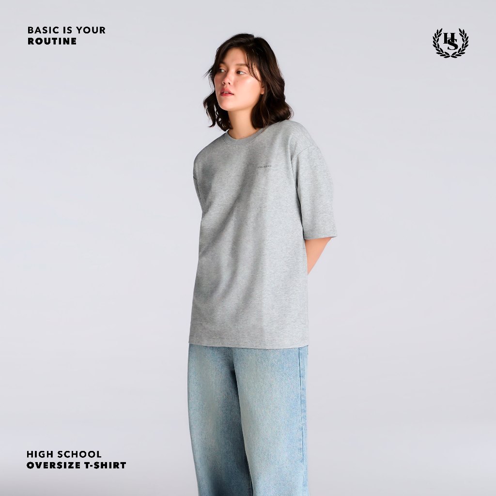 Highschool Basic Collection : Routine - Oversize T-Shirt เสื้อยืดโอเวอร์ไซส์ - TPB06119 รูปที่ 5