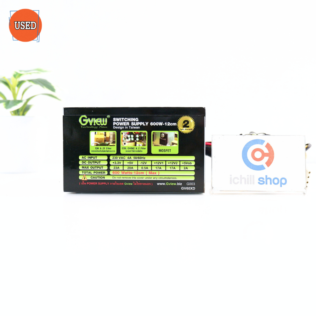 POWER SUPPLY (พาวเวอร์ซัพพลาย) GVIEW G003 600W P12373