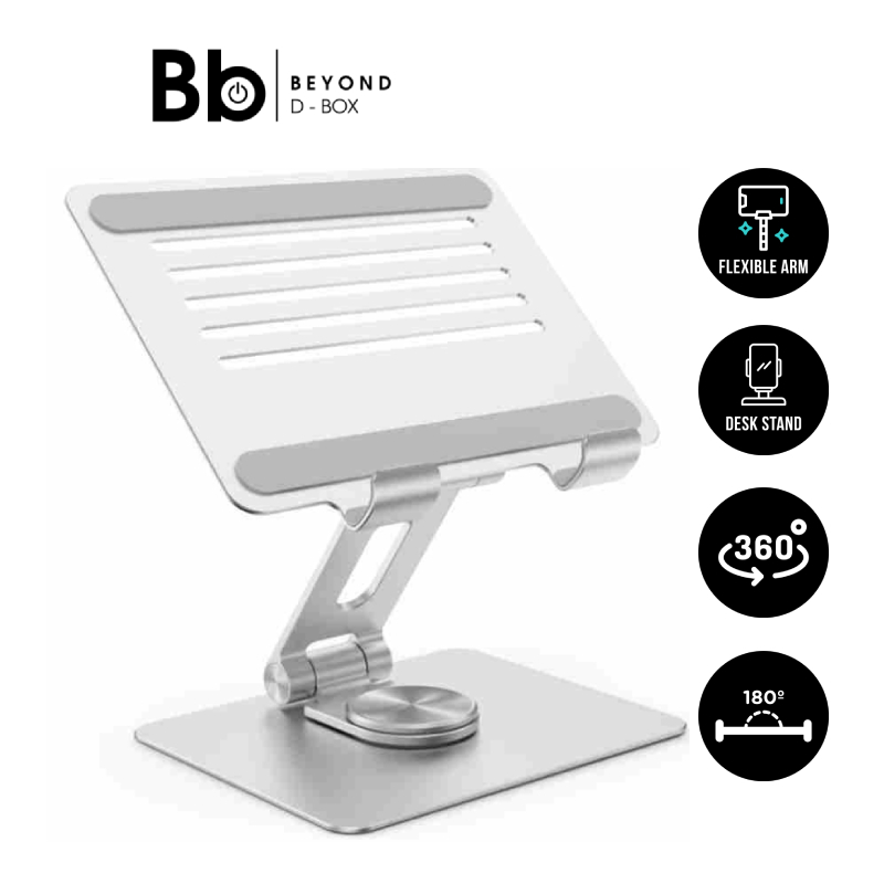 ที่วางแท็บเล็ต FOX Aluminum Tablet Stand 360 รุ่น FOX- STA87 Silver by BB Beyond D-Box