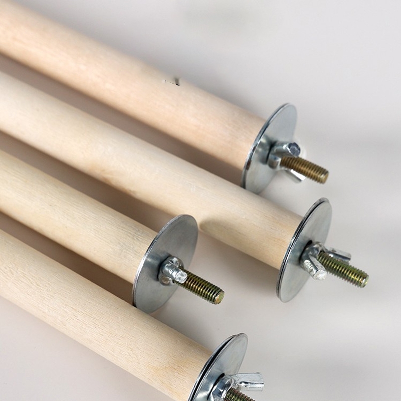 คอนยืนไม้แท่ง กลึงกลม คอนไม้ คอนนก คอนติดกร สำหรับนกแก้ว เลิฟเบิร์ด ค๊อกคาเทล กรีนชีค