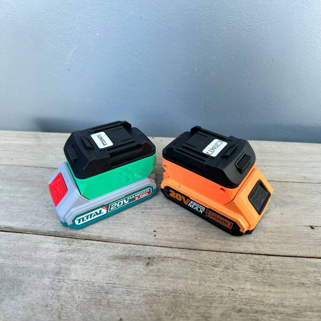 ส่งจาก กทม. ตัวแปลงแบตเตอรี่ TOTAL / INGCO P20S → ใช้กับอุปกรณ์ MAKITA 🔧 Battery Adapter / Converter