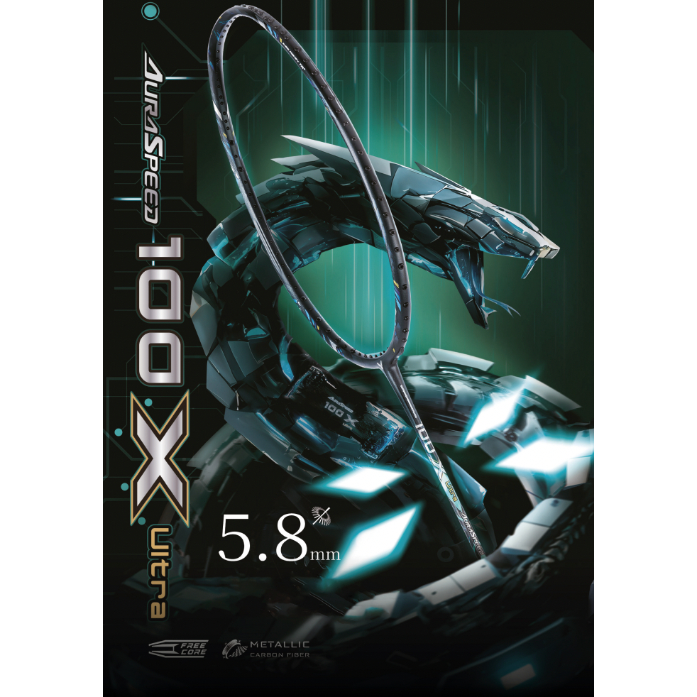 ไม้แบดมินตัน VICTOR AURASPEED 100X-ULTRA  (ประกันศูนย์ไทย แถมเอ็น กริป ซอง)
