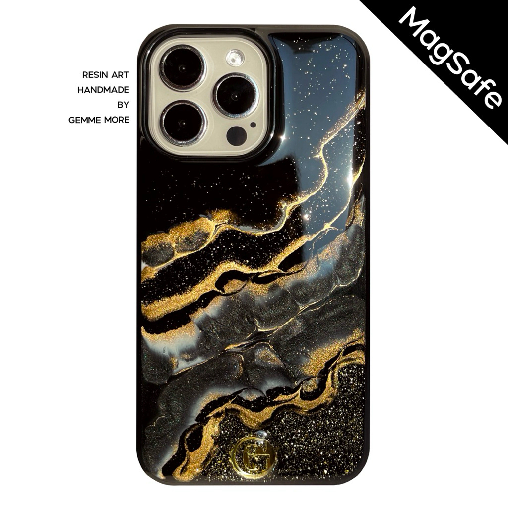 Black Charcoal Signature - Gemme More - เคสไอโฟน เคสซัมซุง เคสกันเลนส์ เคสกันกระแทก กันหน้าจอ เคส ge