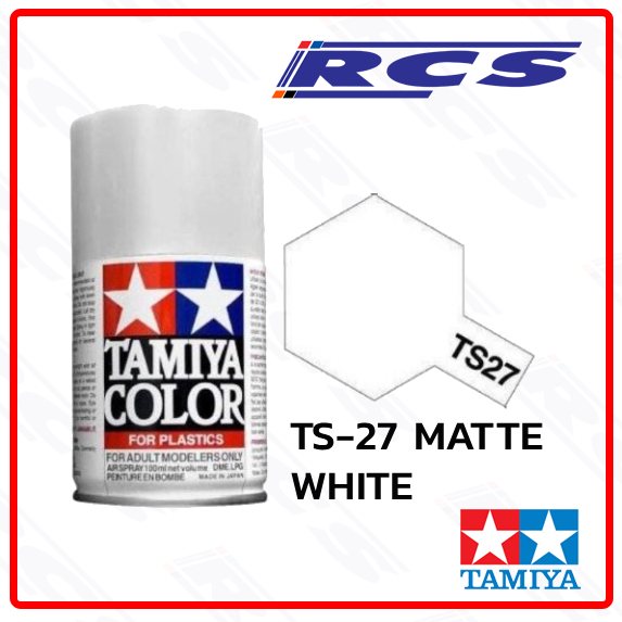 TAMIYA 85027 TS-27 MATT WHITE (FLAT) สีสเปรย์ทามิย่า พ่นโมเดล
