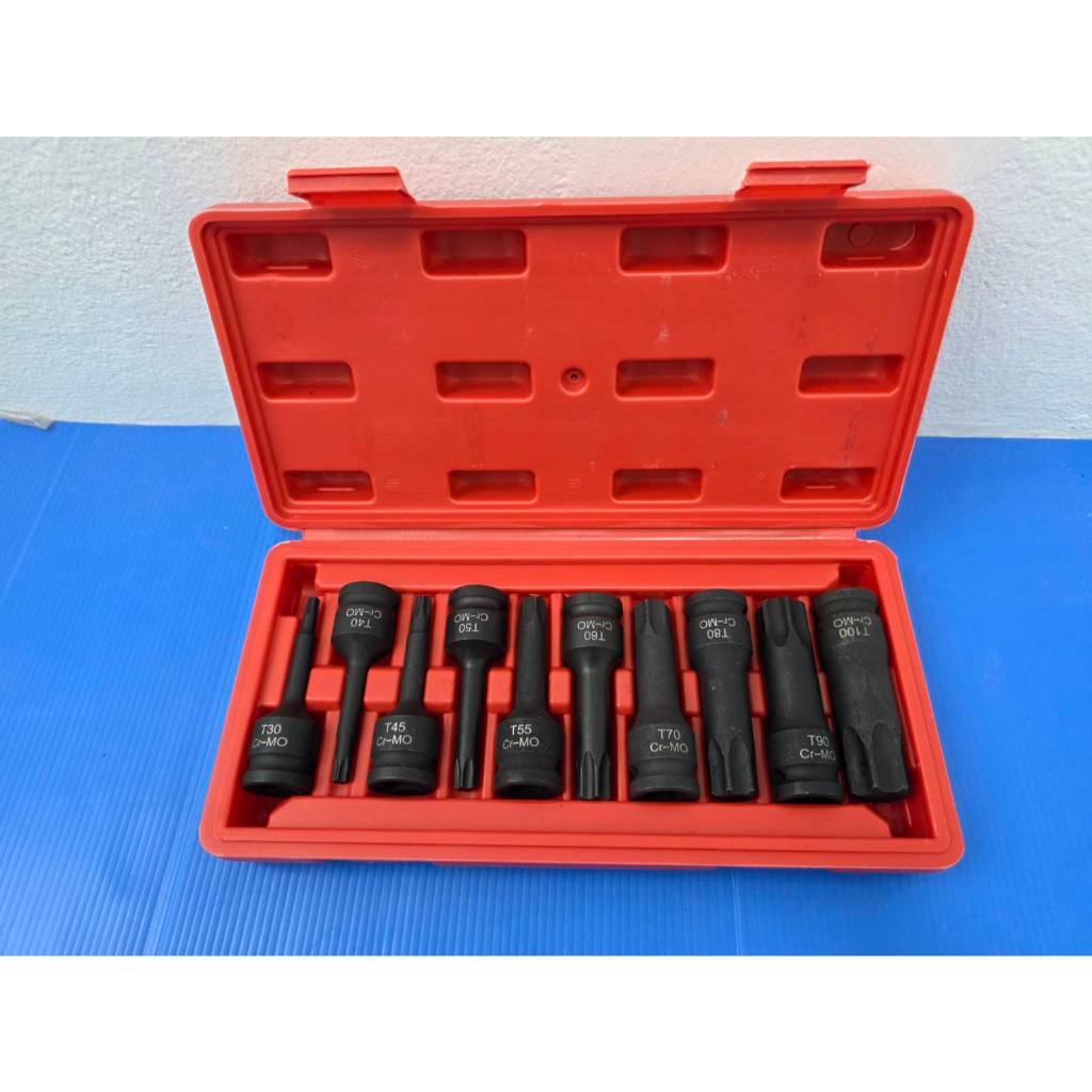 NASHI ชุดบล็อกเดือยโผล่ 4 หุน หัวท็อก TORX 10 ตัว/ชุด NS-001T พร้อมส่งจากไทย
