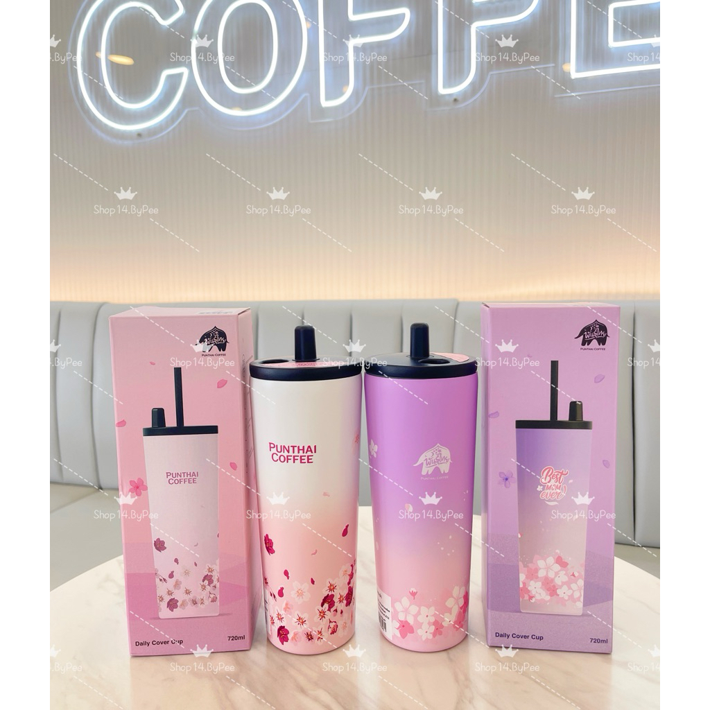 📌พร้อมส่ง📌แก้วกาแฟพันธุ์ไทย ลายดอกไม้ คอลเลคชั่นวันแม่ ใหม่ล่าสุด(ของแท้)
