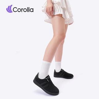 【รองเท้าทำงาน】Corolla Work Shoes รองเท้าผ้าใบลำลองสีดำล้วน สีสุภาพ สำหรับผู้หญิง ดูดซับแรงกระแทก ต้านเชื้อแบคทีเรีย