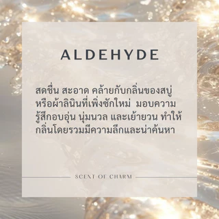 ALDEHYDE 🫧กลิ่นสะอาดคล้ายกลิ่นผ้าลินินที่เพิ่งซักใหม่ 📍*ปรับสูตรใหม่*ll SCENT OF CHARM ll 30 ML