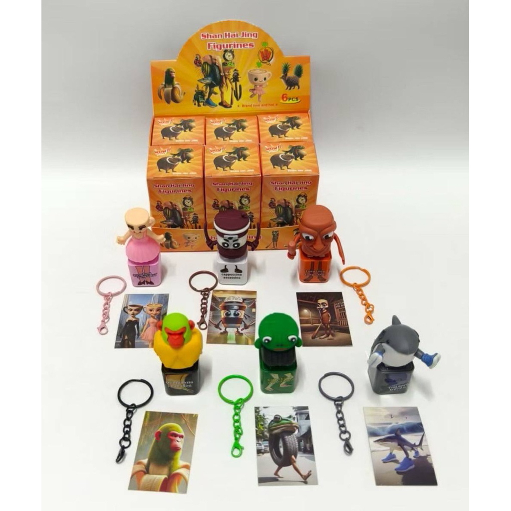 กล่องสุ่มของเล่นที่มีเสียงTung Tung Sahur 3D บล็อก6ตัว