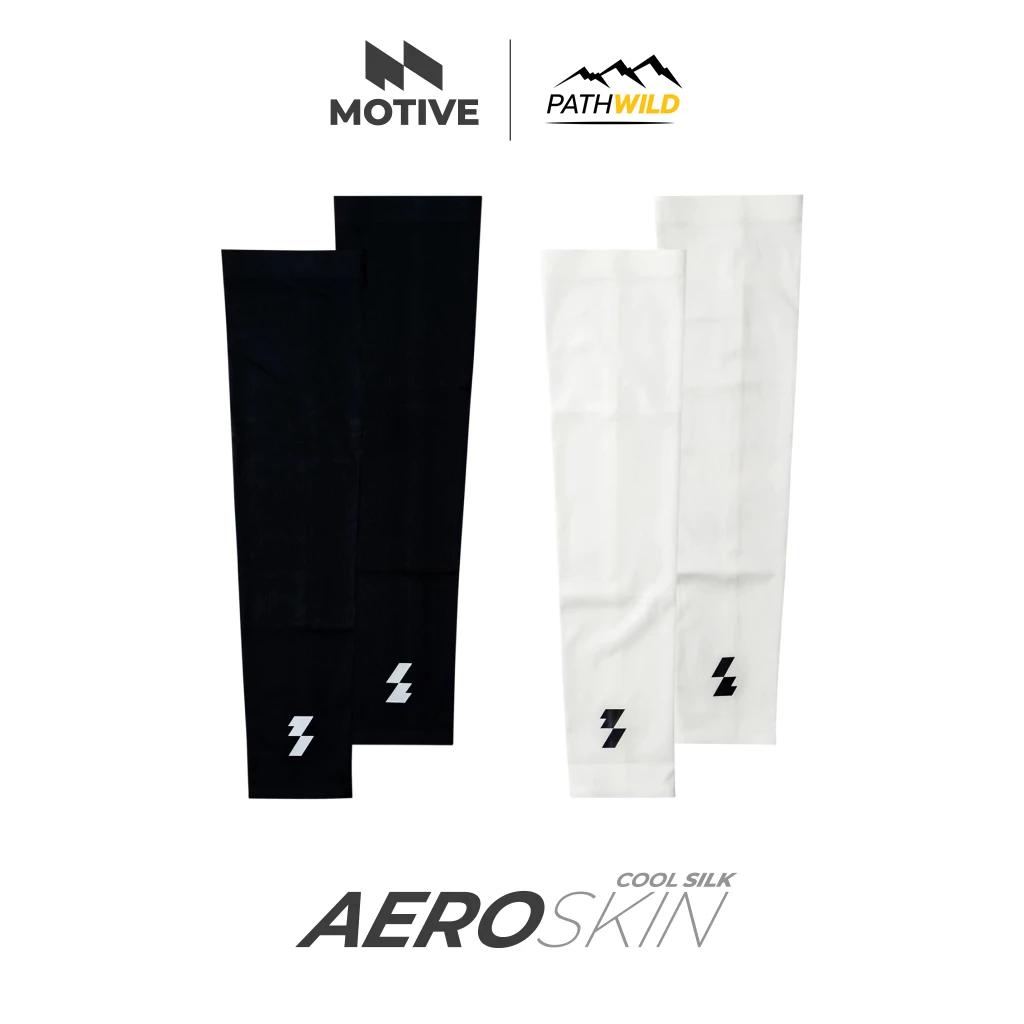 MOTIVE Arm Sleeves รุ่น AeroSkin Cool Silk ปลอกแขนกันแดด ปลอกแขนวิ่ง ไร้รอยต่อ