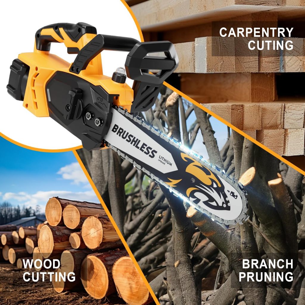 DeWALT เลื่อยโซ่ไร้สาย 12 นิ้ว 299V มอเตอร์ไร้แปรง 3000W พลังแรง ตัดไม้ลื่น แต่งสวน งานช่าง - รูปที่ 3