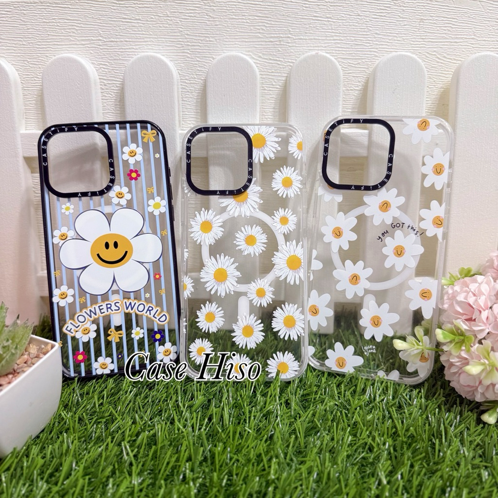 Mobest เคสใสลายดอกไม้กันกระแทก Magnetic Charger