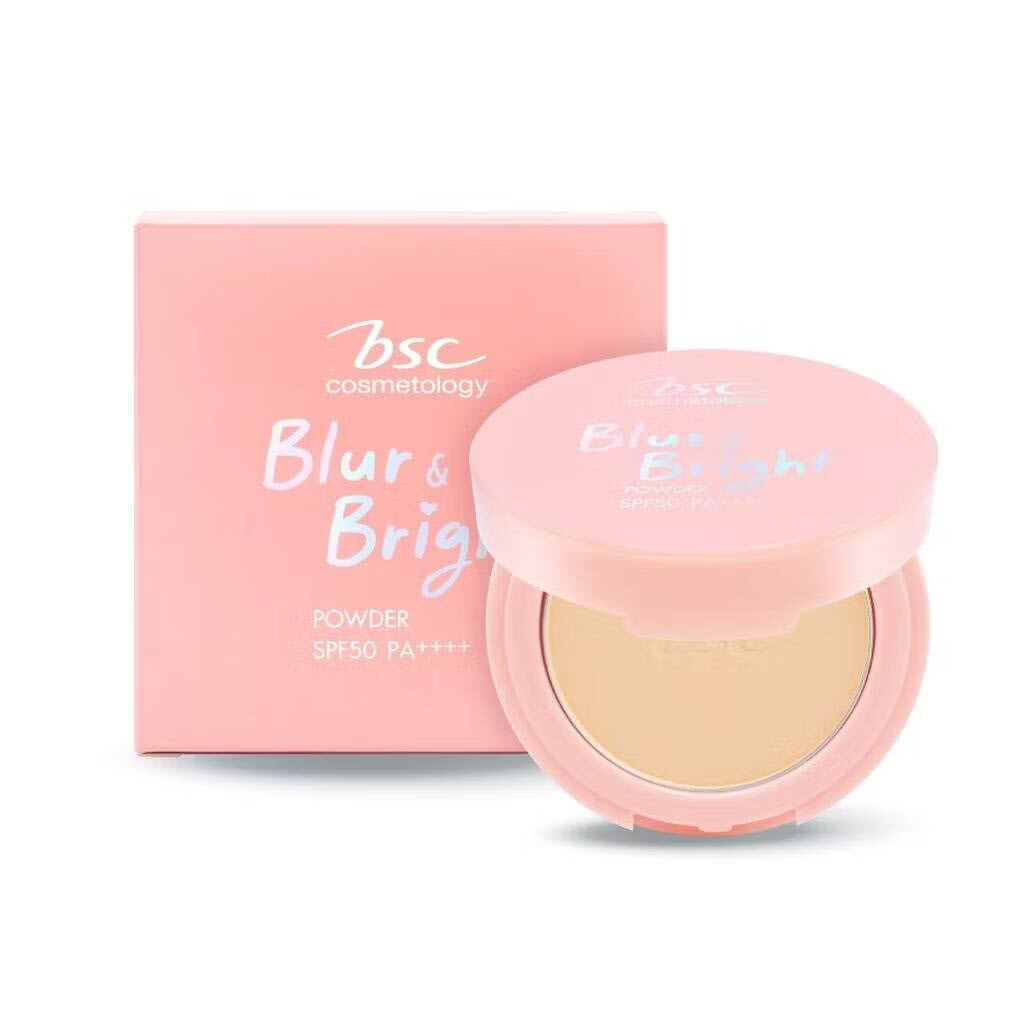 บีเอสซี BSC BLUR&BRIGHT POWDER SPF 50 PA++++ แป้งผสมรองพื้นเนื้อแมทท์ ( เฉด C2 ) ขนาด 5.8 กรัม