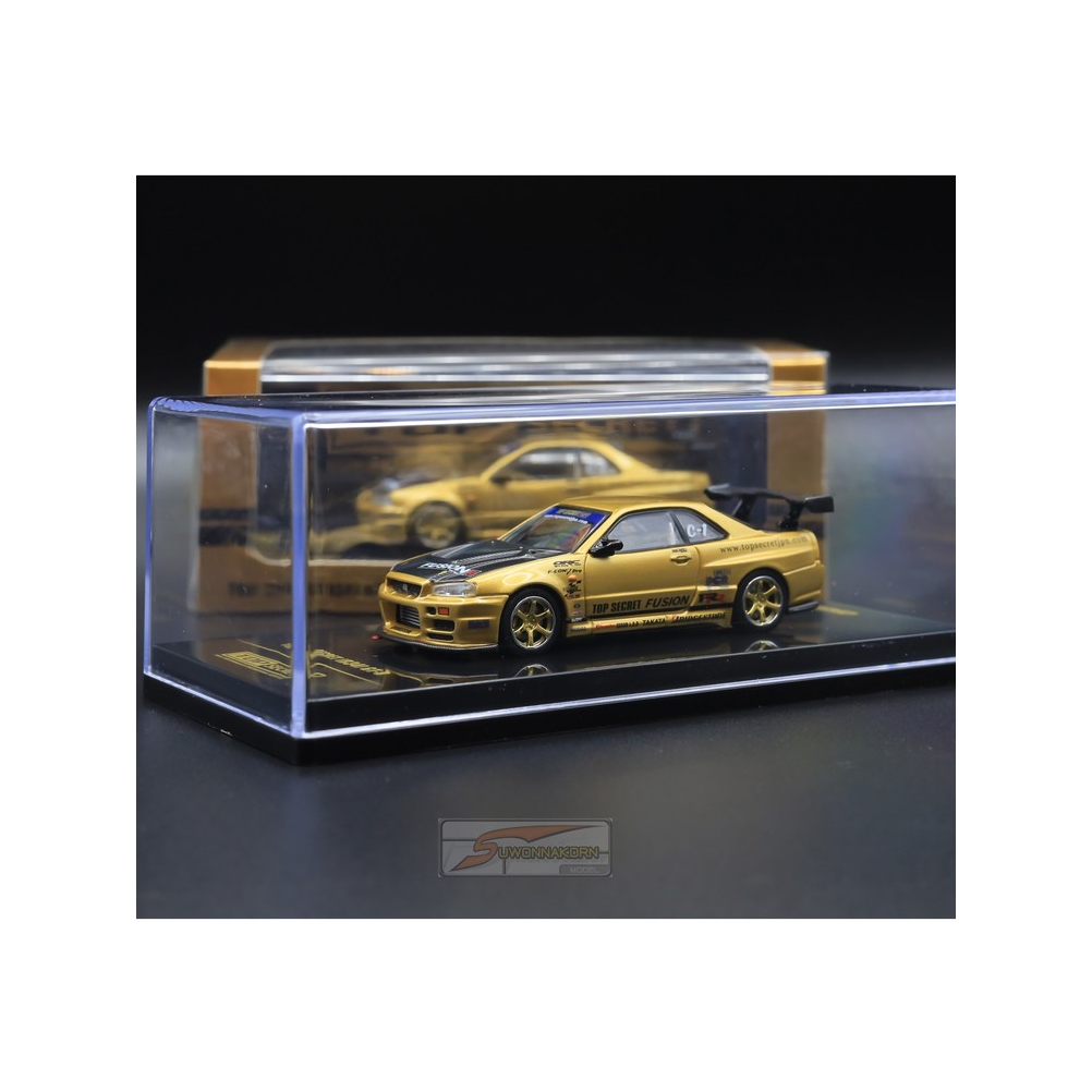 INNO 64  1/64 TOP SECRET R34 GT-R Gold