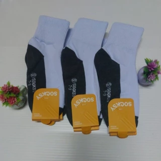 ถุงเท้านักเรียนข้อกลางขาวพื้นเทา มีหลายไซค์ ราคาเริ่มต้น 165บาท ต่อ12คู่