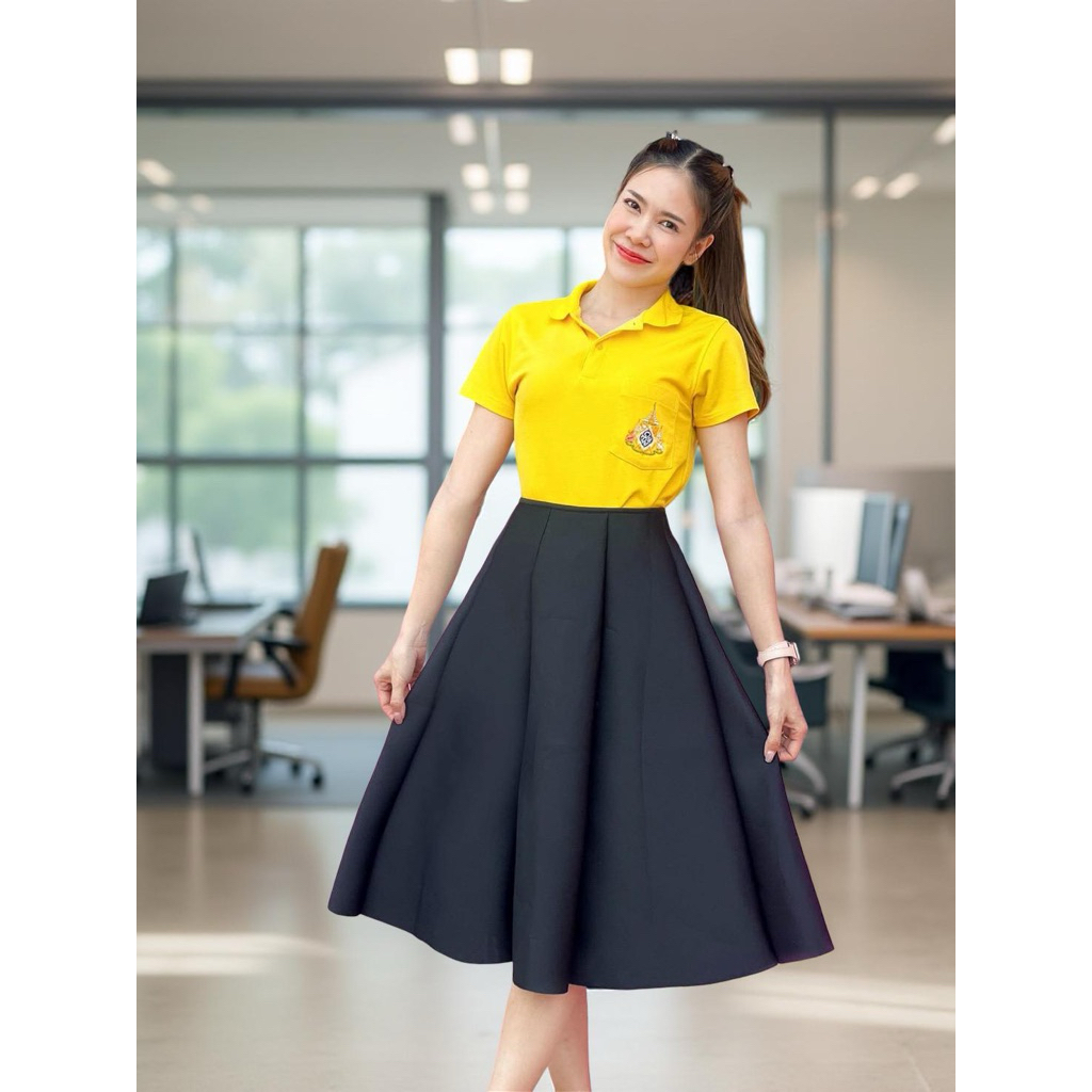 กระโปรงผ้าโฟมสีล้วน ความยาว27"(F27)