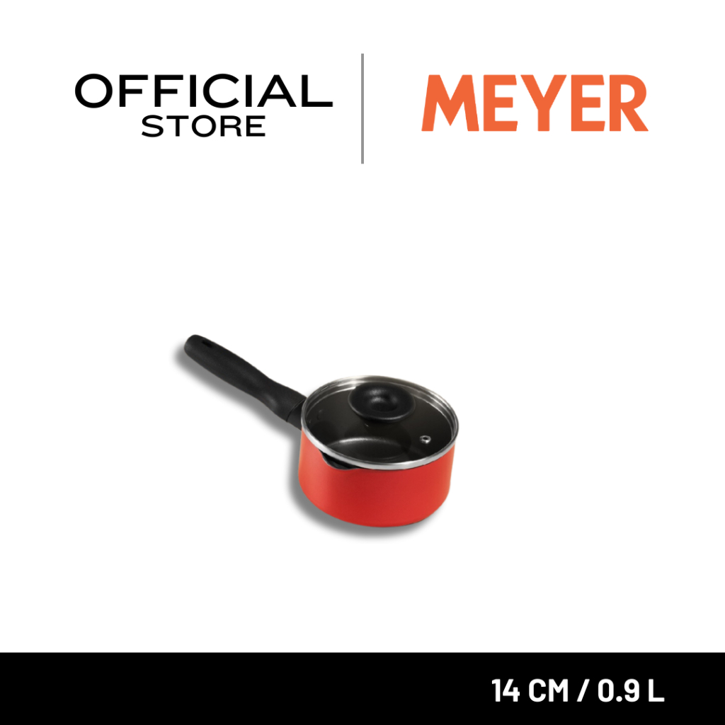 MEYER Bauhaus Induction หม้อมีด้ามจับ ขนาด 14 ซม./0.9 ลิตร พร้อมฝา Milkpan (14200-TE12)