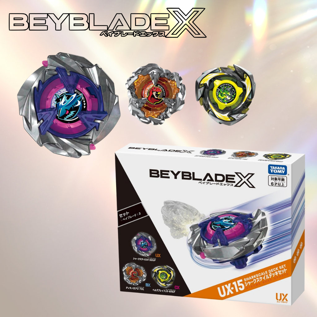 Takara Tomy BEYBLADE X UX-15 Shark Scale Deck Set