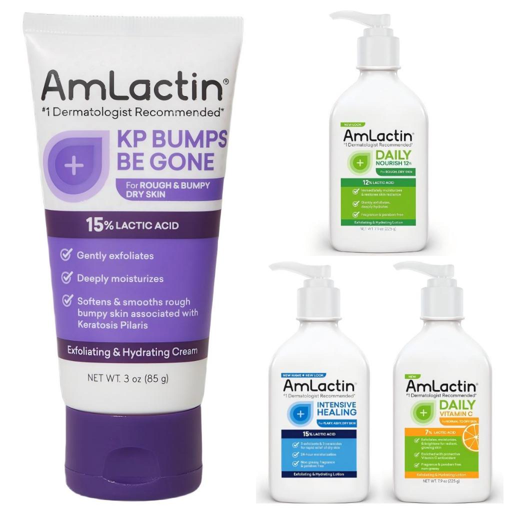 AmLactin Daily Nourish Lotion, Intensive Healing Lotion, Daily Vitamin C Lotion, KP Bumps Be Gone