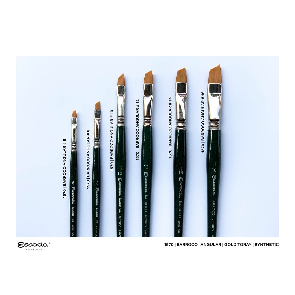 Escoda BARROCO Angular [1570] / พู่กันหัวแปรง Angular รุ่น BARROCO แบรนด์ Escoda จากประเทศสเปน