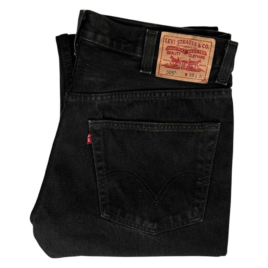 Levis 505 Jeans Super Black made in Lesotho 🇱🇸
