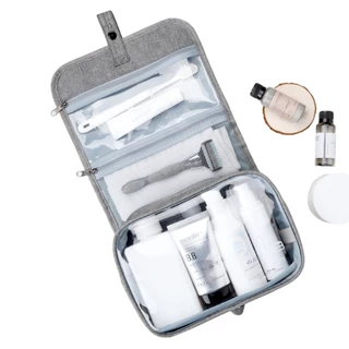 Hanaso กระเป๋าใส่อุปกรณ์อาบน้ำ Toiletry bag ใส่เครื่องสำอาง กันน้ำ แขวน/พับเก็บได้ สำหรับพกพา