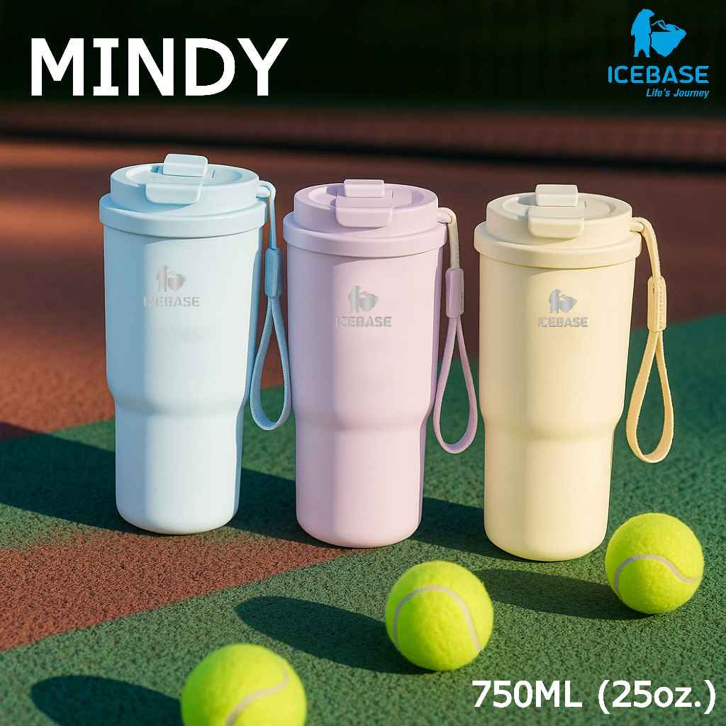 แก้วน้ำเก็บความเย็นแถมสายห้อย แบรนด์ ICEBASE รุ่น MINDY