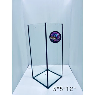 โหลปลากัด ขนาด 5“5”12 กระจก3มิล/5มิล/พร้อมฝา (โหลสำหรับกัด)