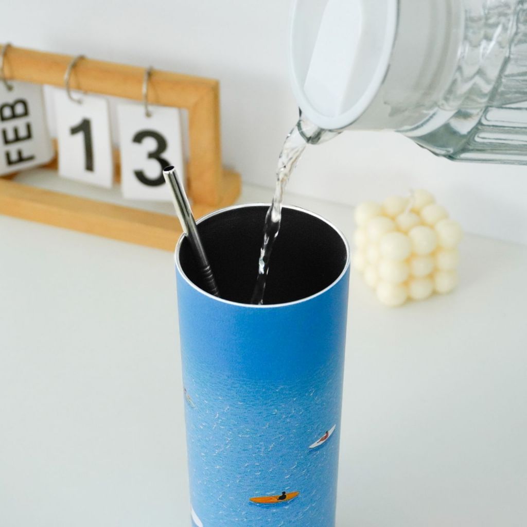 กระบอกน้ำเก็บความเย็น Skinny Tumbler พิมพ์ลาย Vacation Collection ราคา ถูกที่สุด ดีลบีเคเค แกลเลอรีภาพที่ 5