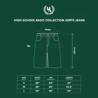 Highschool Basic Collection : Routine Baggy Jorts กางเกงยีนส์ขาสั้นไฮสคูลสีเฟด - BTB35098