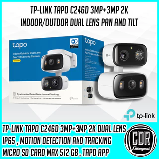 TP-LINK Tapo C246D 3MP+3MP 2K Indoor/Outdoor Dual Lens Pan/Tilt Security Camera [รับประกัน 2 ปี]