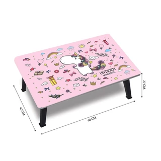 Koomsquare [รวม] โต๊ะญี่ปุ่น ลายการ์ตูน ลิขสิทธิ์แท้ สีพื้น ลายไม้ พับเก็บได้ ขนาด 60*40*24 ซม.