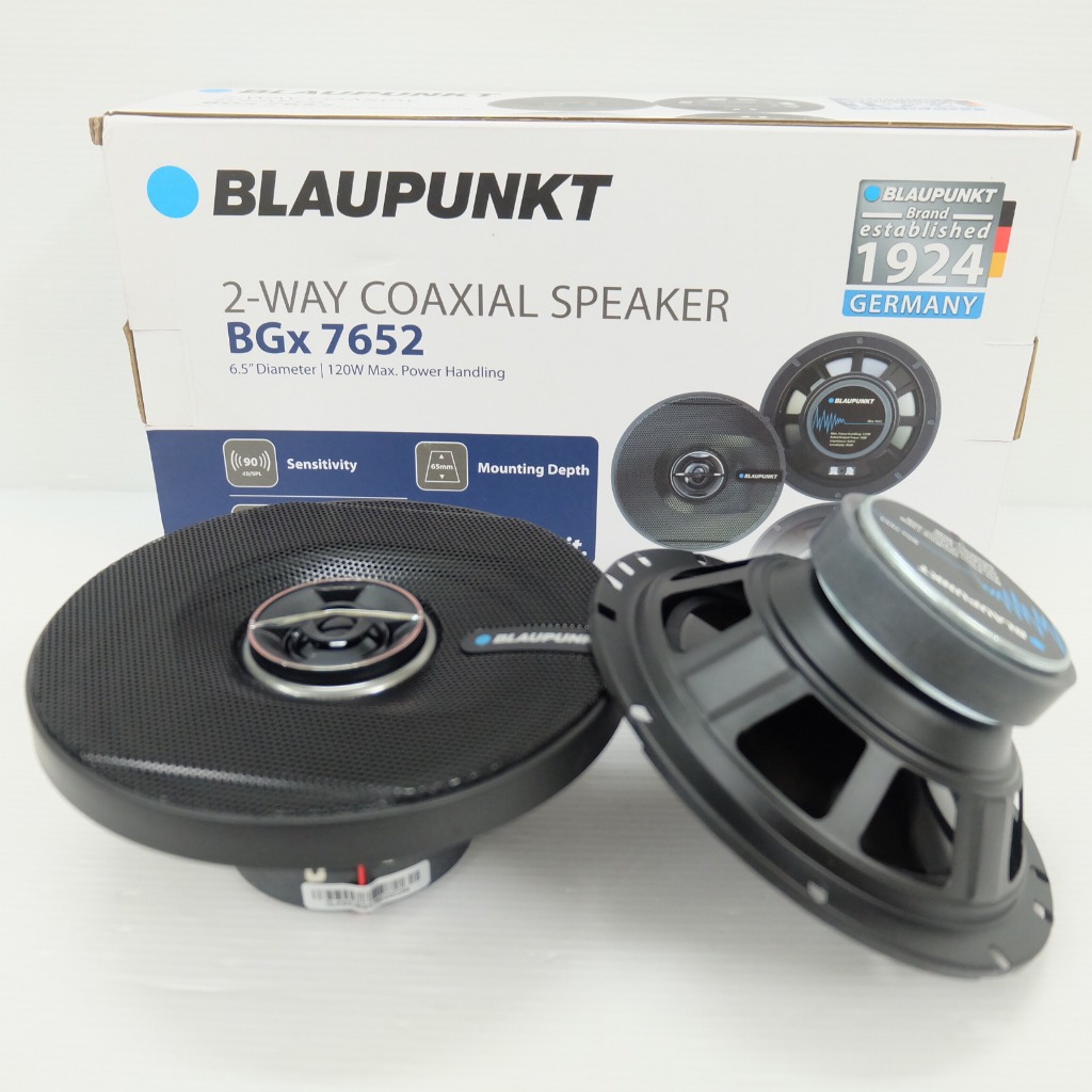 ลำโพง 6.5 นิ้ว BLAUPUNKT BGX-7652 ลำโพงแกนร่วม ติดรถยนต์ขนาด 6.5 นิ้ว 2 ทาง กำลังขับสูงสุด 120 Watts