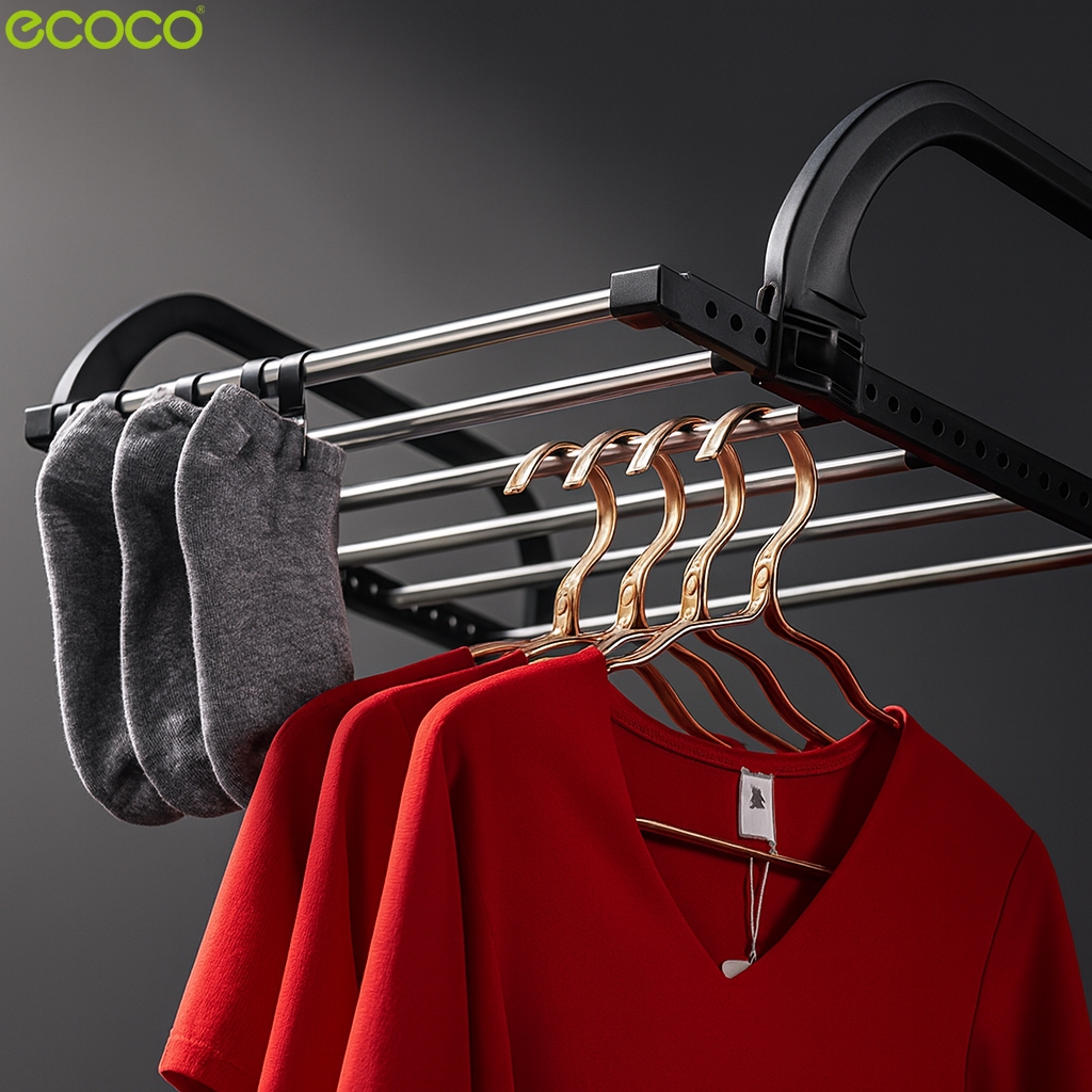 Ecoco ราวตากผ้า เกาะระเบียง/หน้าต่าง ราวเเขวนอเนกประสงค์ มี 3 ขนาดให้เลือก