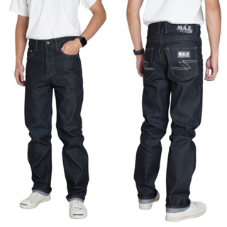 กางเกงยีนส์M.A.Z กระบอกตรง ผ้าดิบ16oz ดีเทลใหม่ ป้ายหนังตรงก…