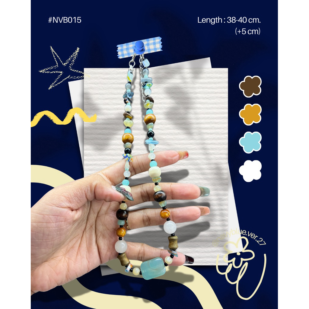 สร้อยคอ #NVB015 ✨🤎🧡🩵🤍✨✨✨✨