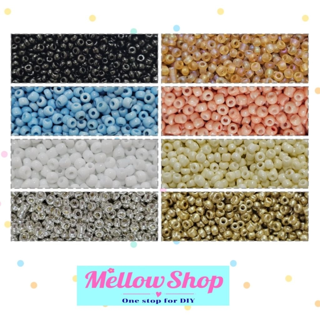 (ส่งไว ร้านไทย) Mellow Shop DIY ลูกปัด เม็ดทราย ลูกปัดทราย 1.5-3 มิล เมลโลว์ช้อป